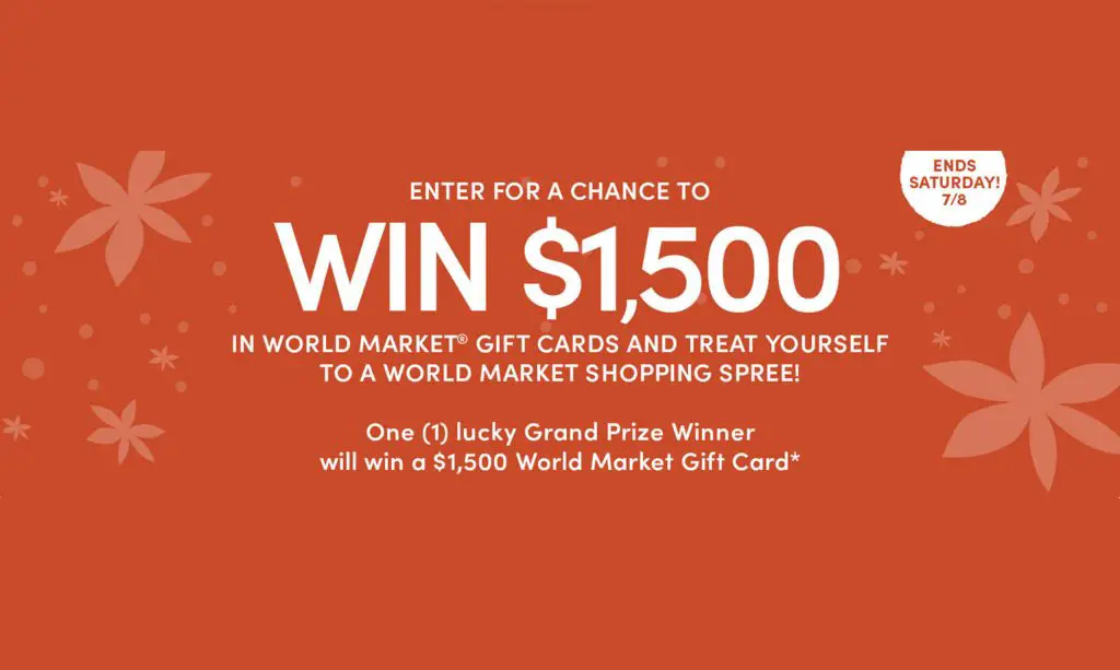 Enter To Win A World Market Shopping Spree! - OKWow - Sweepstakes And ...