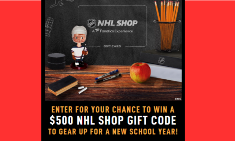 Enter to Win a $500 NHL Shop Gift Code!