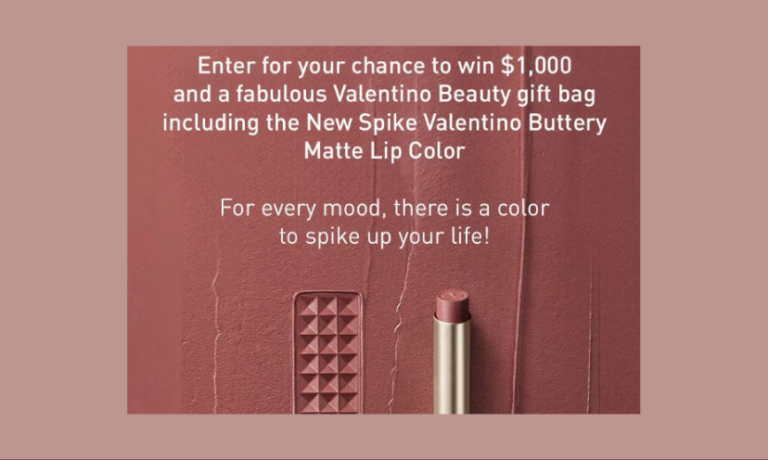 Enter to Win a $1,000 Gift Card and a Valentino Beauty Cosmetic Bag!