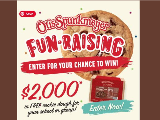 Enter to Win $2,000 in Otis Spunkmeyer Cookie Dough!