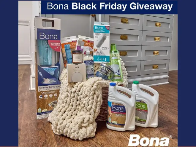 Enter to Win an Air Purifier, Chenille Throw and Bona Cleaning Supplies!