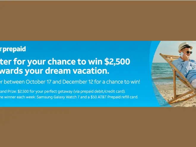 Enter to Win a $2,500 Gift Card or a Samsung Galaxy Watch and a $50 AT&T Card!