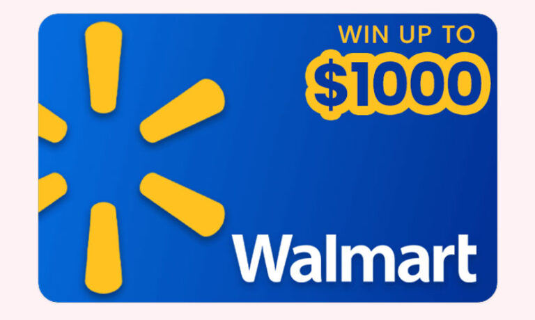 Enter to Win a Walmart Gift Card For Up To $1,000!