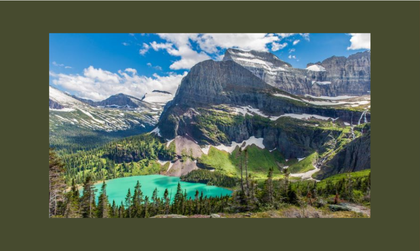 This is a photo of Whitefish Montana...where this giveaway takes its winner. There is a snow capped, majestic mountain and pristine aqua-blue water surrounded by native pines that have the shape of Christmas trees! The beauty and fresh air is overwhelming!