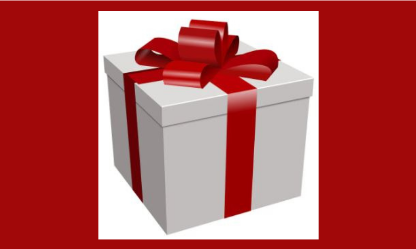 This is a photo of a white box with a beautiful red bow. A perfect illustration of both freebies and sweepstakes wins, because after all.. they are both amazing gifts!
