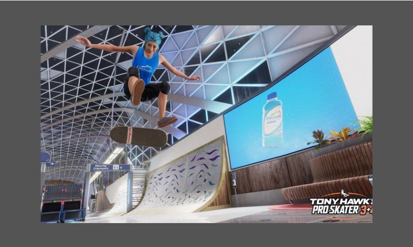 This photo features a skateboarder doing an impressive jump on a Tony Hawk board...like the one you could win in this giveaway!