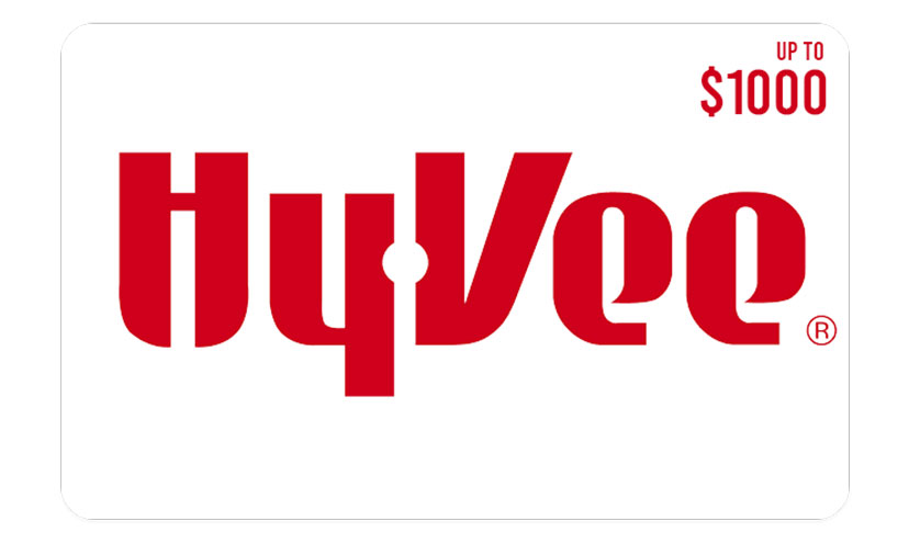 Hyvee gift card "up to $1,000"