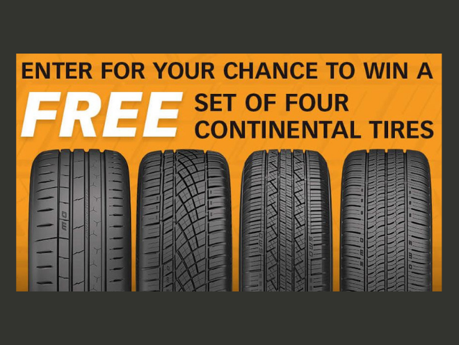 Enter to Win a $2,000 Set of Continental Vehicle Tires!
