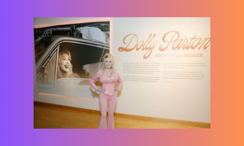 This photo enhances the giveaway with dazzling Dolly in the forefront as she introduces one of the shows this winner will be blessed to attend!