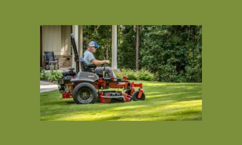 The main prize in this giveaway is the mower. This photo showcases that win with a homeowner riding the bright red machine as he turns his lawn into perfection...and I bet that cooler is waiting on his inviting porch, loaded with cold drinks for a job well done!