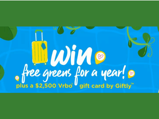 Enter to Win a $2,500 Vrbo Gift Card and a Year of Organic Girl Salads!