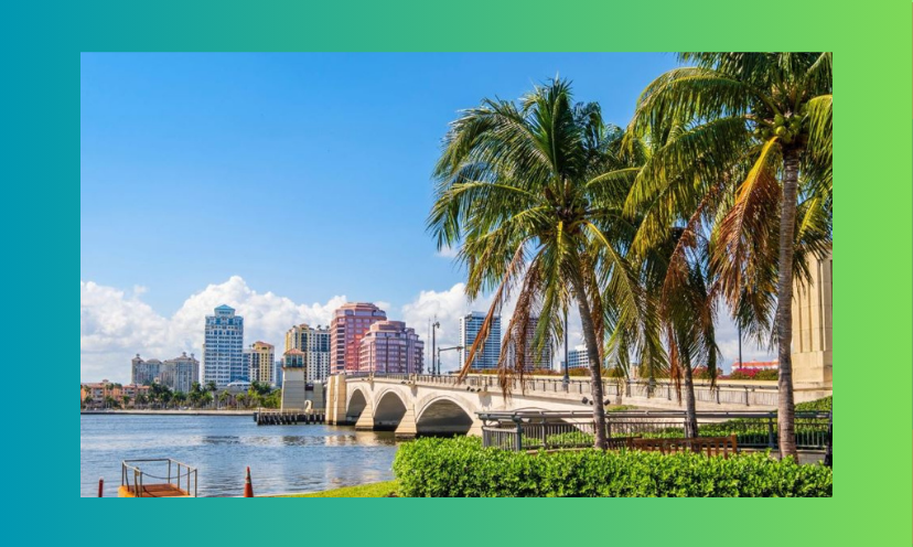 This photo shows us the stunning beauty of Palm Beach Florida...from incredible water views to a power packed city surrounded by the beauty of majestic palm trees...this vacation win has it all!