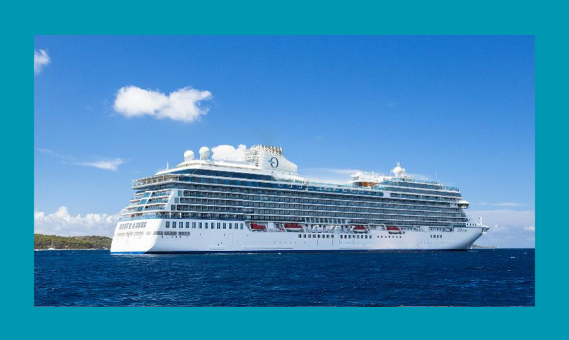 This is a photo of the incredible Allura Oceana cruise ship featured on the captivating water. It is the ship that will be taking one lucky winner and their guest on the trip of a lifetime.