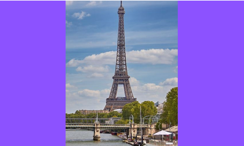 This is a photo of the Eiffel Tower as seen from a Viking River Cruise!