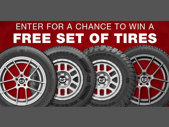 Enter to Win a Set of Four Tires From General Tires!