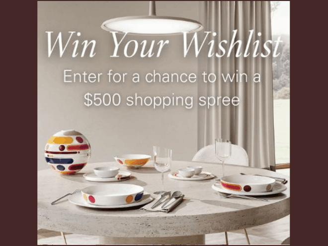 Enter to Win a $500 Villeroy & Boch Dinnerware Gift Card ! 