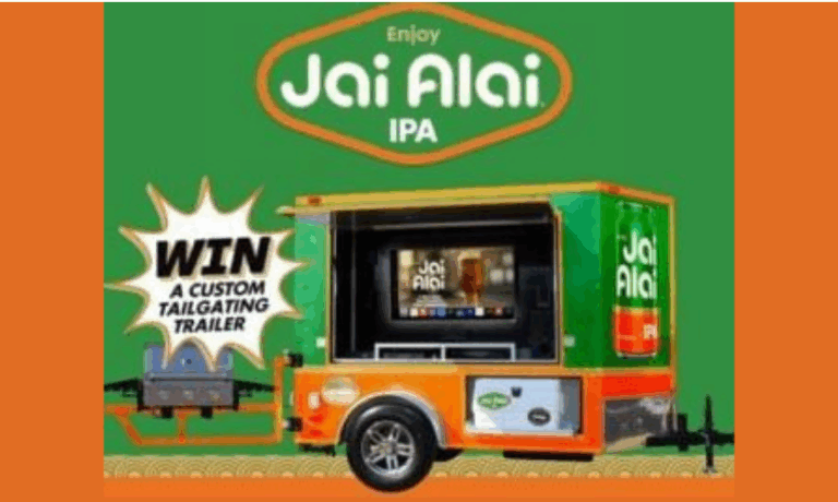 Enter to Win a Jai Alai IPA branded 6 x 8 Tailgate Trailer!