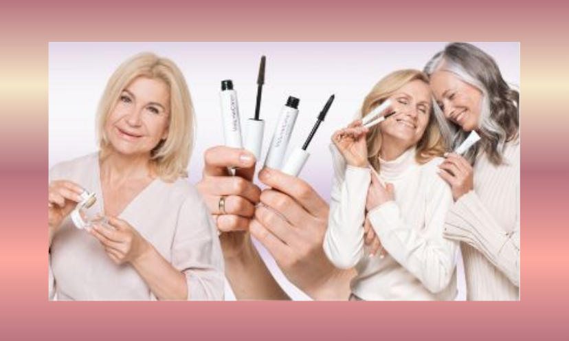 This photo is about the Rumi cosmetic giveaway. It features three mature women enjoying the products that are perfect for them but also a nice fit for anyone!