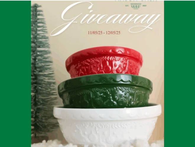 Enter to Win a Set of Mason Cash Holiday Mixing Bowls!