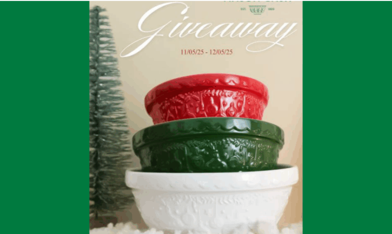 Enter to Win a Set of Mason Cash Holiday Mixing Bowls!