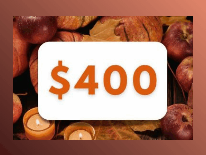Enter to Win a $400 Gift Card!