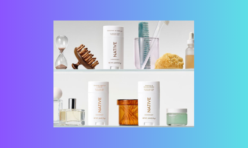 This is a photo of an array of Native products. It shows a variety from shampoo to deodorant and more...and you could win a year's worth in this giveaway!