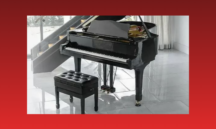 This photo shares one of many pianos you could choose in the 2025 Steinway Sweepstakes! This one is of a black grand piano but the winner's choices will be many!