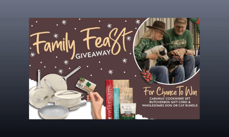 Enter to Win a 12-Piece Set of Caraway Ceramic Cookware, a $150 Butcher Box Gift Card Plus Pet Food and Treats!
