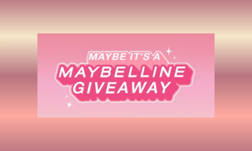 This photo is simple yet shimmering with the "Maybe It's A Maybelline Giveaway" caption front and center!