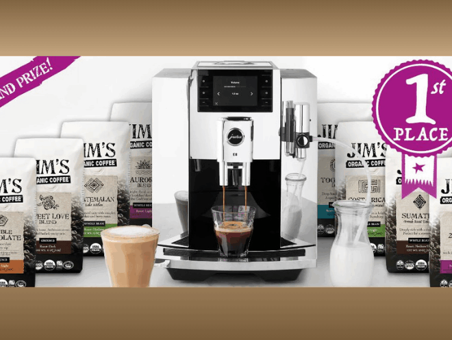 Enter to Win a $4,000 Bundle With an Espresso Machine and a Year of Organic Coffee!