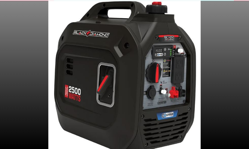 This photo is simple but the prize is powerful. The image here shows the close up features of the Black Diamond 2,300W Power Inverter Generator offered in this giveaway!