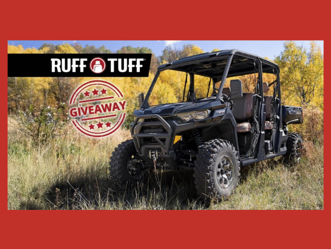 Enter to Win a Can Am Defender UTV with Ruff Tuff Seat Covers!