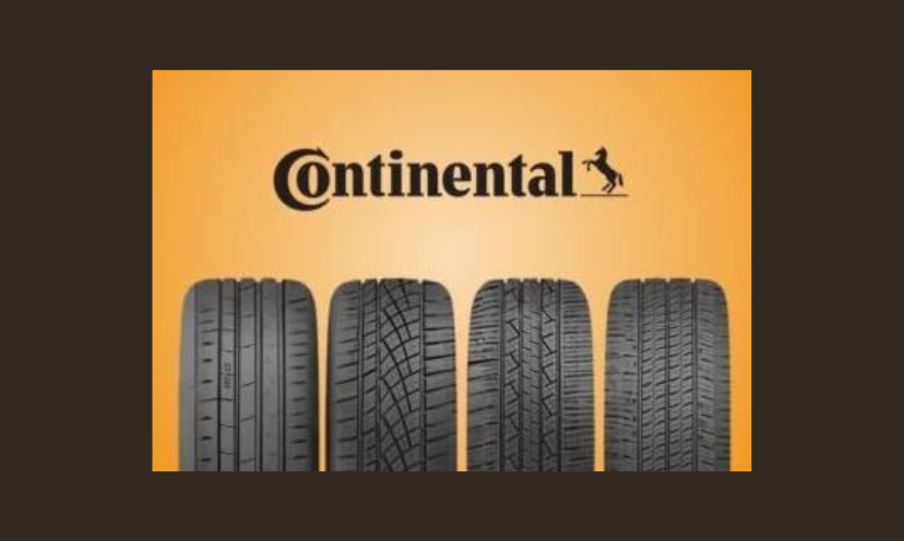 This is a photo features a set of four Continental tires along with their logo!
