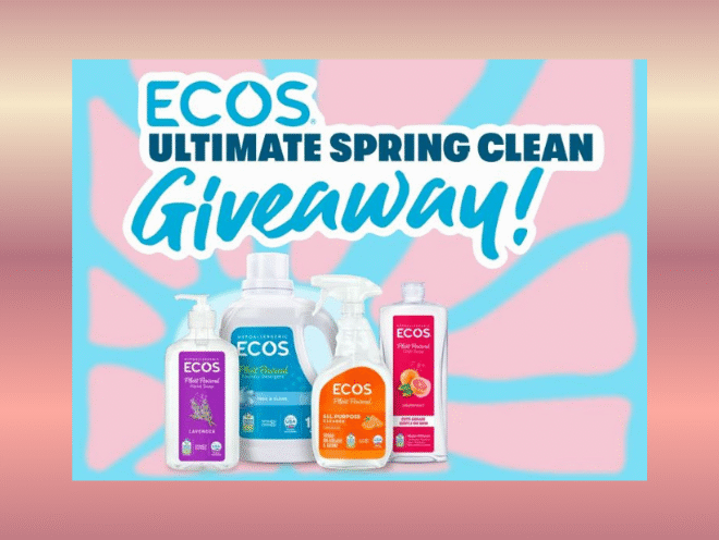Enter to Win a Year of FREE House Cleaning Services and a Year of ECOS Products!
