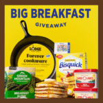 Enter to Win a Lodge Cast Iron Skillet, Three Month supply of Green Mountain Coffee, a $250 Walmart Gift Card, Five Tubs of Butter and Bisquick Baking Mix!  