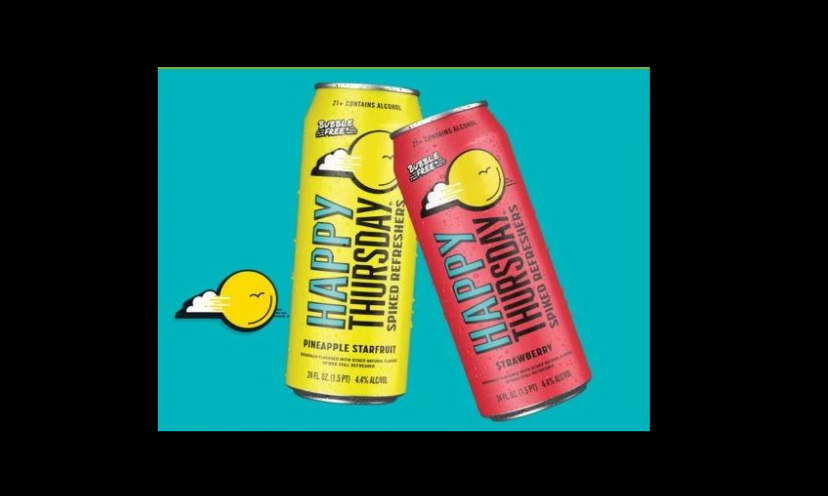 While this photo features two cans of Happy Thursday spiked refreshers, it is representing the giveaway of $2,300 to purchase your own beverages or spend however you choose!