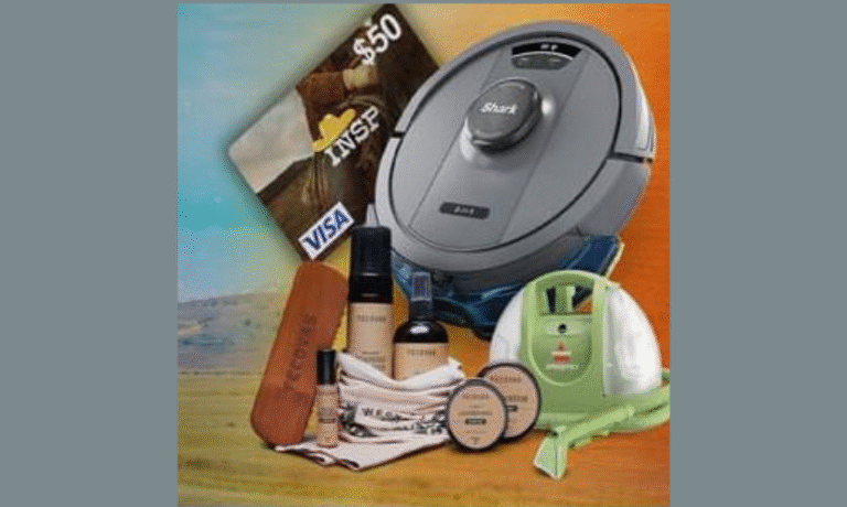 Enter to Win a Robot Vacuum, a Little Green Portable Cleaner, a $50 Visa Gift Card and a Tecovas Basic Care Kit!