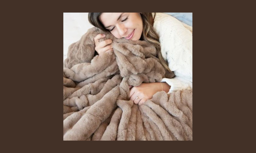 This photo shows one of the Minky Couture soft and amazingly luxurious blankets. This one is the milk chocolate option but there are many colors to choose from. You could be the lucky recipient of a free Minky blanket if you enter and win this giveaway!