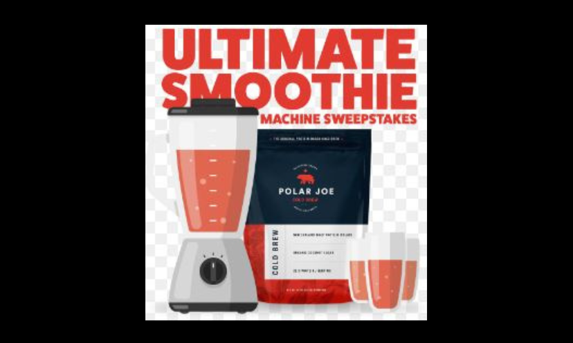 This photo is to represent the prizes in the Polar Joe "Ultimate Smoothie Machine Power Pack" Sweepstakes as it shows a blender, smoothie glasses and the $250 Polar Joe gift card!