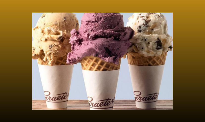 This is a photo of three mouthwatering, double dip ice cream cones from Graeter Ice cream...and you could win a year's worth!