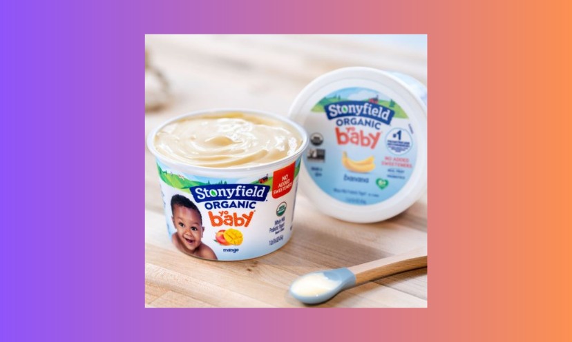 This is a photo of a smoothe and creamy cup of YoBaby yogurt...a perfect go to that babies get excited about!